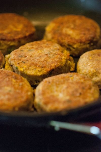 Galettes de quinoa, courgette et parmesan