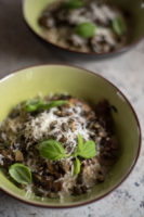 Risotto aux champignons et graines de courge