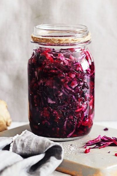Kimchi de chou rouge